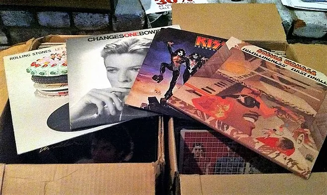 Boxs of Album layed out